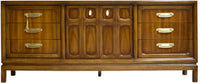 1970s Campaign Style Lowboy Dresser by Henry M. Goodman Furniture