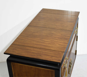 1970s Chin Hua Burled Wood Rolling Bar Server by Century Furniture Ray Sobota