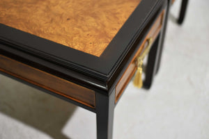 1970s Chin Hua Burlwood Nightstands by Century Furniture Raymond Sabota