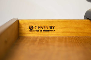 1970s Chin Hua Burlwood Nightstands by Century Furniture Raymond Sabota