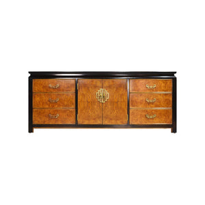 1970s Chin Hua Collection Burlwood Dresser by Raymond Sobota for Century Furniture