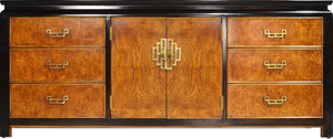 1970s Chin Hua Collection Burlwood Dresser by Raymond Sobota for Century Furniture