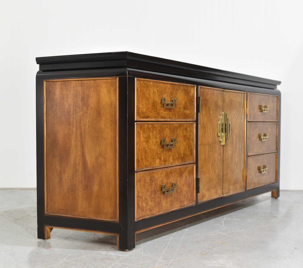 1970s Chin Hua Collection Burlwood Dresser by Raymond Sobota for Century Furniture