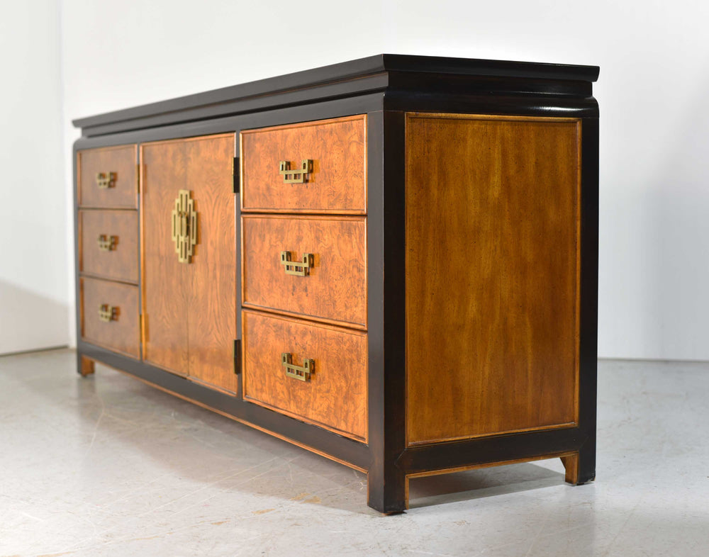 1970s Chin Hua Collection Burlwood Dresser by Raymond Sobota for Century Furniture