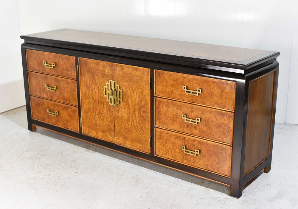 1970s Chin Hua Collection Burlwood Dresser by Raymond Sobota for Century Furniture