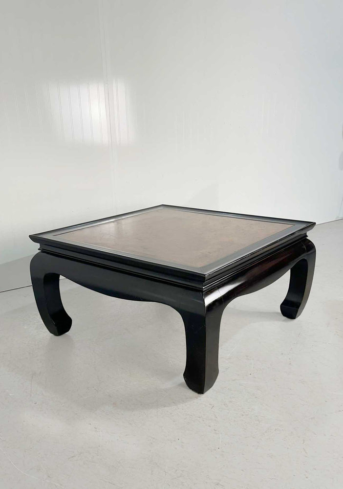 1970s Chinoiserie Burled Wood Coffee Table by Century Furniture Ray Sabota