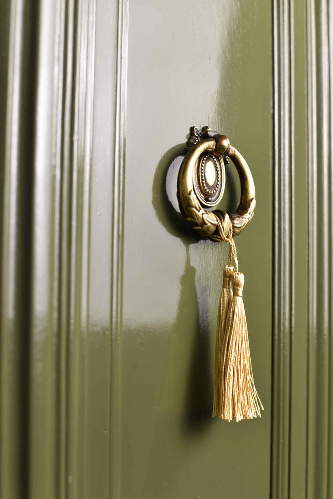 1970s Transitional Highboy Dresser by Henredon in Green  - Newly Painted