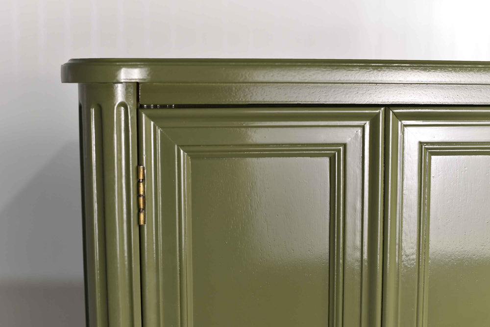 1970s Transitional Highboy Dresser by Henredon in Green  - Newly Painted