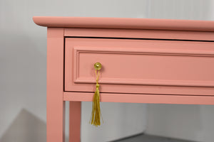 1970s Transitional Pair of  Nightstands in Pink  - Newly Painted