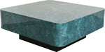 1980s Green Marble Effect Laminate Square Coffee Table