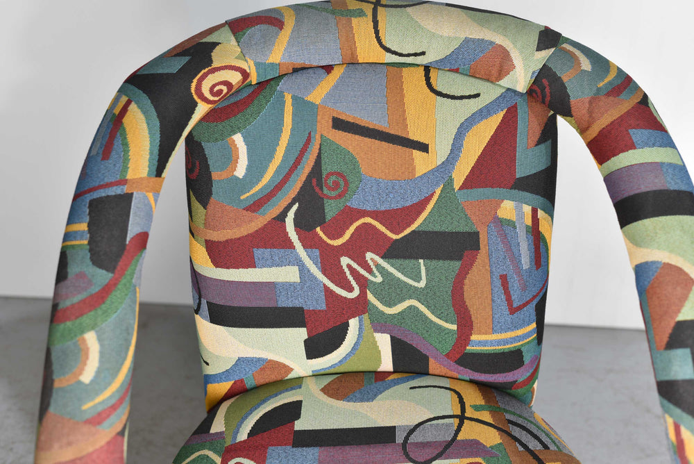 1980s Postmodern Abstract Upholstery Armchairs - Set of 2