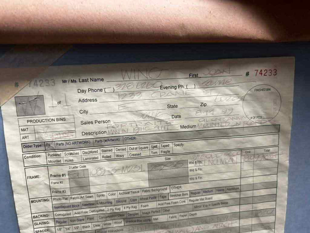 19th Century Portrait of a Gentleman in a Suit Original Oil on Canvas Framed 33" x 41"