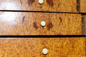 19th Century Georgian Birds Eye Maple Veneered Inlaid Escritoire Secretary Desk
