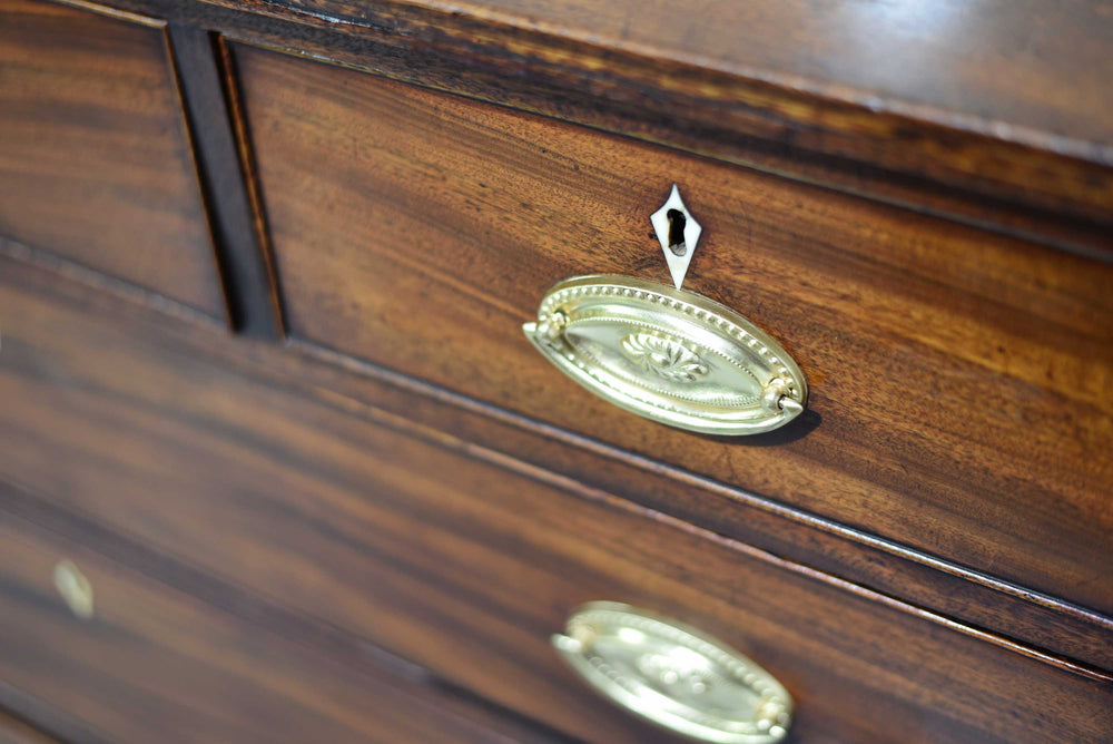 Antique American Federal Style Bone Inlay Mahogany Chest of Drawers