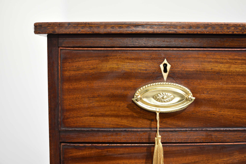 Antique American Federal Style Bone Inlay Mahogany Chest of Drawers