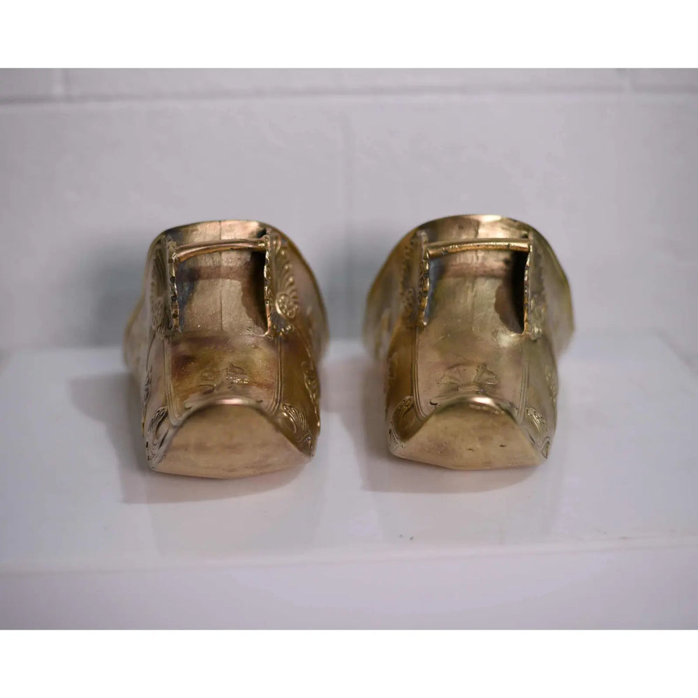 Antique Spanish Colonial Brass Stirrups - A Pair