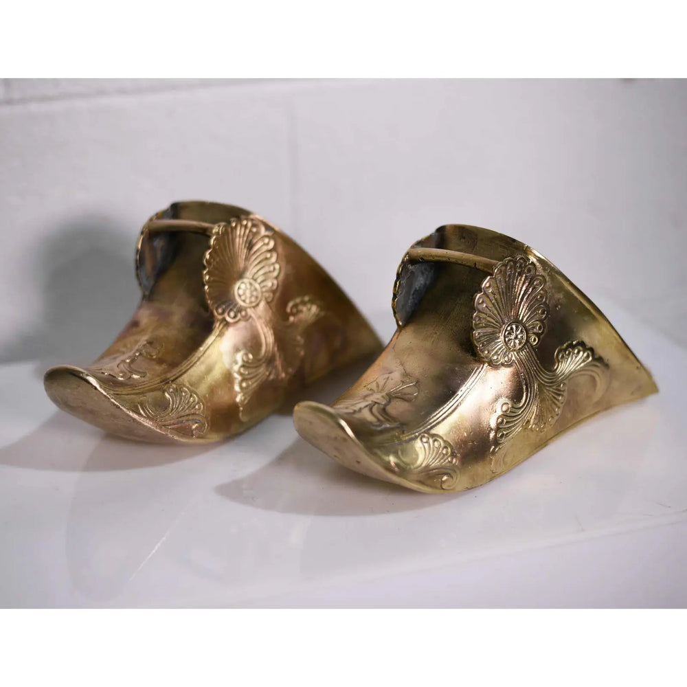 Antique Spanish Colonial Brass Stirrups - A Pair