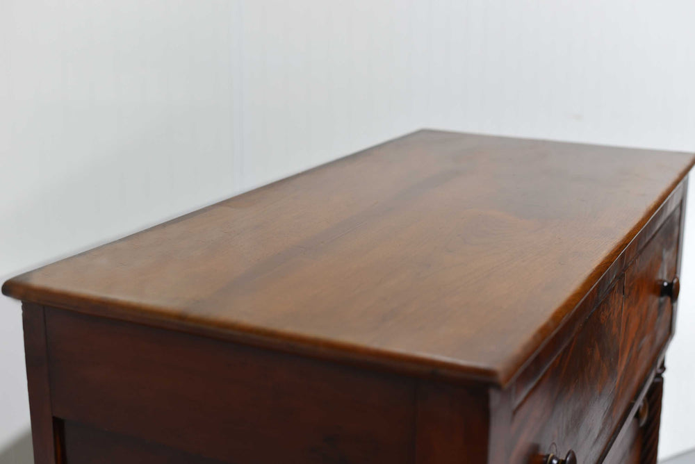 Antique 19th Century American Empire Flame Mahogany Chest of Drawers