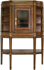 Contemporary French Style Fluted Leg 2-Piece Display Cabinet