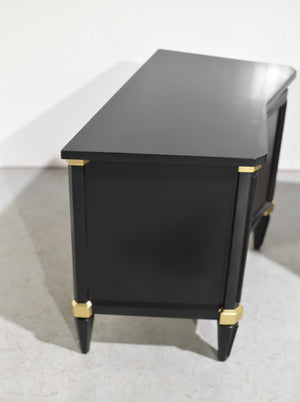 MCM Nightstands in Black and Gold by Helen Hobey Baker  - Newly Painted