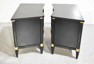 MCM Nightstands in Black and Gold by Helen Hobey Baker  - Newly Painted