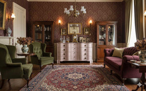 PAINT TO ORDER Mid Century Regency Style Mahogany Serpentine Dresser The Darlington Collection by Kent Coffey