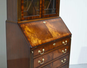 Mid Century American Colonial Revival Mahogany  Drop Front Bureau Butler's Secretary Desk