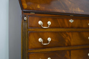 Mid Century American Colonial Revival Mahogany  Drop Front Bureau Butler's Secretary Desk