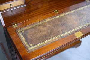 Mid Century American Colonial Revival Mahogany  Drop Front Bureau Butler's Secretary Desk