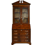 Mid Century American Colonial Revival Mahogany  Drop Front Bureau Butler's Secretary Desk