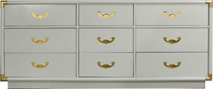 Mid Century Campaign Accolade Style Dresser - Newly Painted