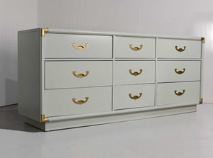 Mid Century Campaign Accolade Style Dresser - Newly Painted