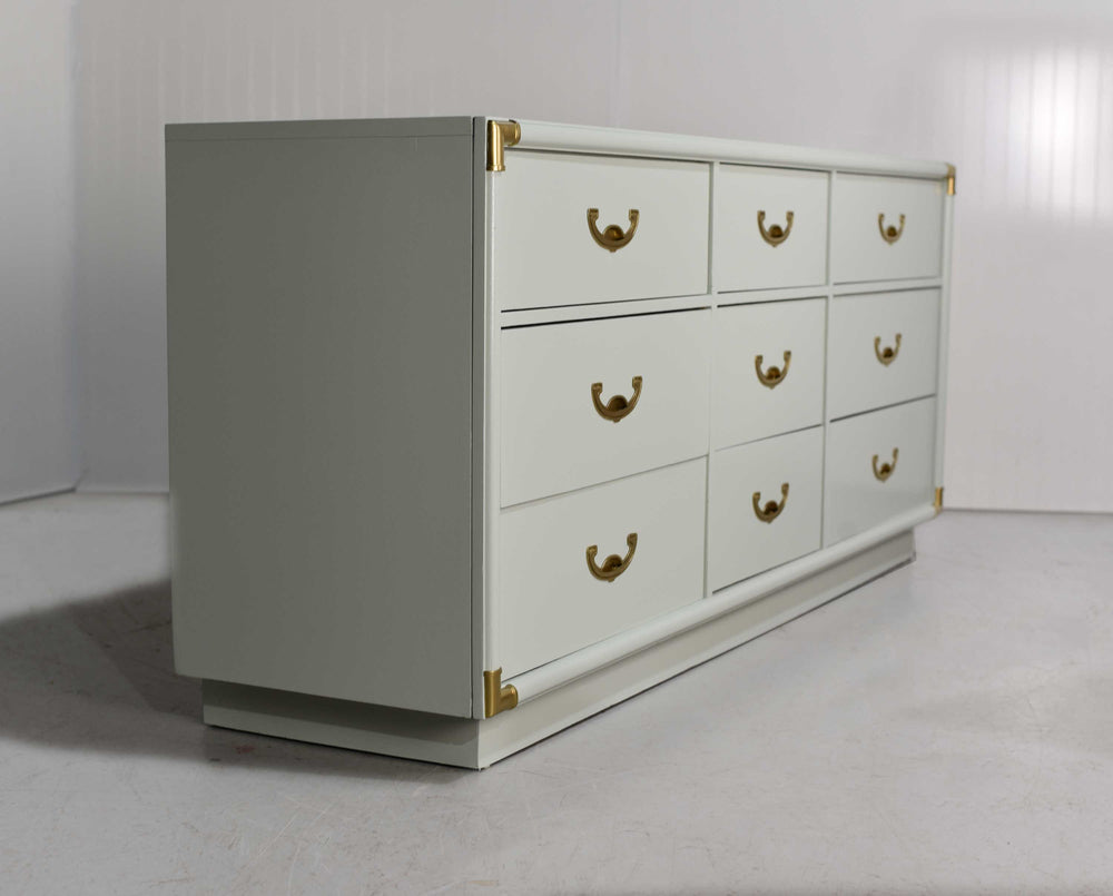 Mid Century Campaign Accolade Style Dresser - Newly Painted