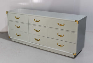 Mid Century Campaign Accolade Style Dresser - Newly Painted