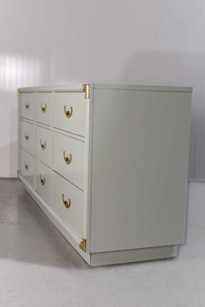 Mid Century Campaign Accolade Style Dresser - Newly Painted