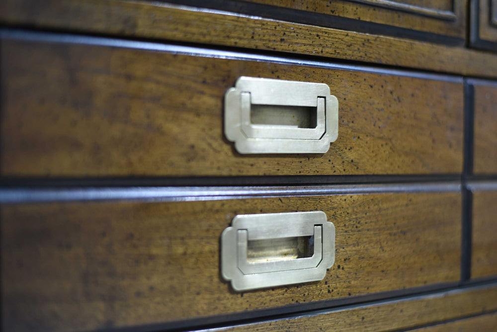 Mid Century Campaign Gentleman's Chests Dressers - A Pair