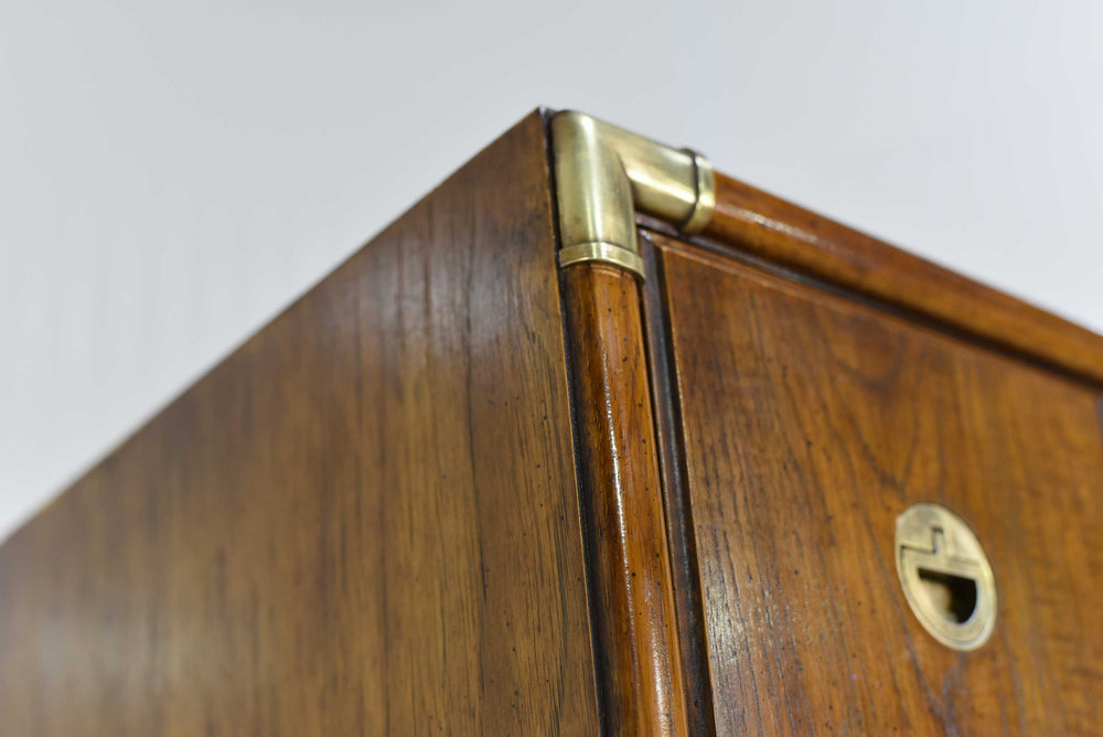 Mid Century Campaign Highboy Chest Accolade Collection by Drexel