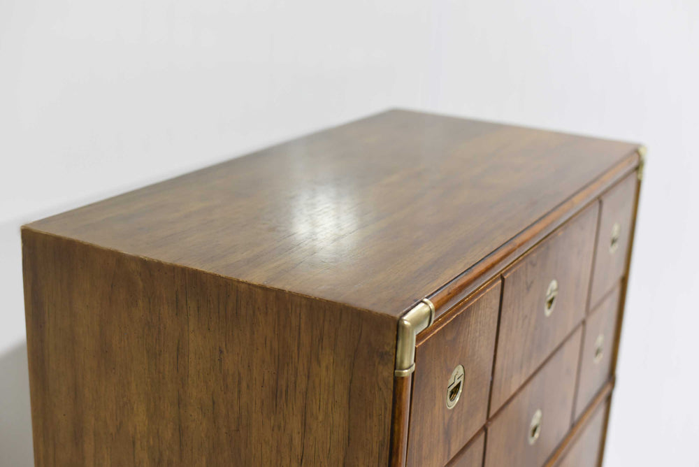 Mid Century Campaign Highboy Chest Accolade Collection by Drexel