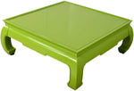 Mid Century Chinoiserie Coffee Table in Green - Newly Painted
