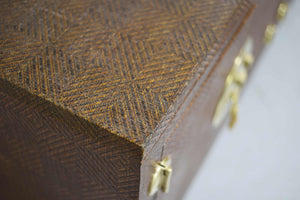 Mid Century Chinoiserie Grasscloth Buffet Sideboard
