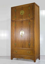 Mid Century Chinoiserie Oak Armoire The Sobota Collection by Century Furniture