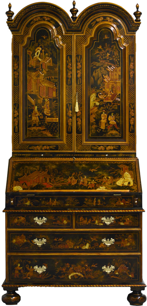 Mid Century Chinoiserie Slant Front Secretary Desk by Maitland Smith