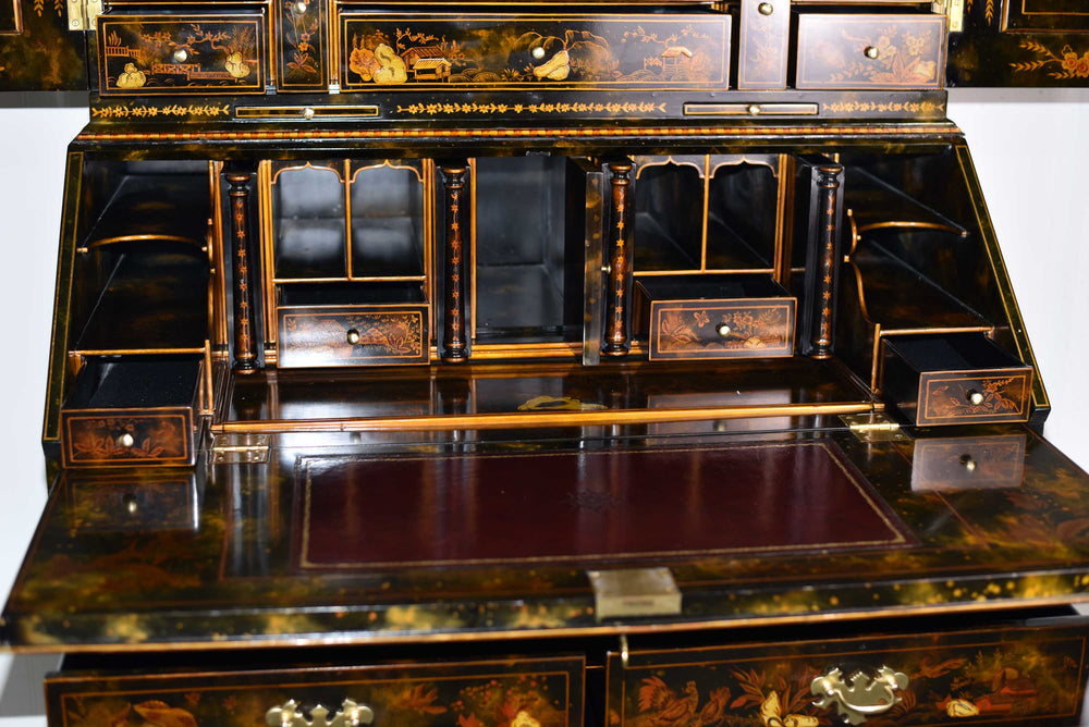 Mid Century Chinoiserie Slant Front Secretary Desk by Maitland Smith