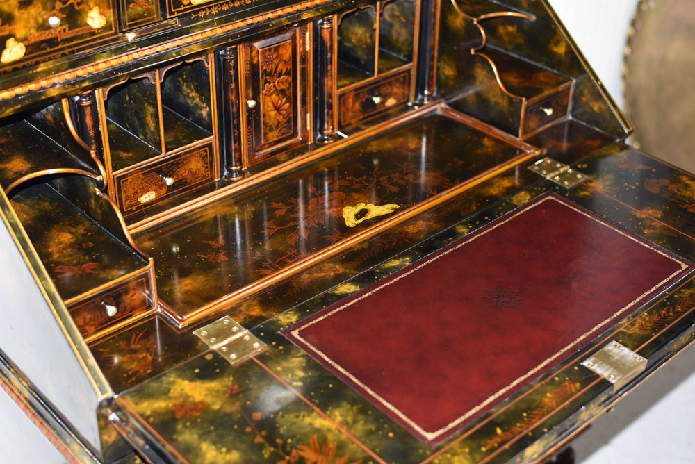 Mid Century Chinoiserie Slant Front Secretary Desk by Maitland Smith