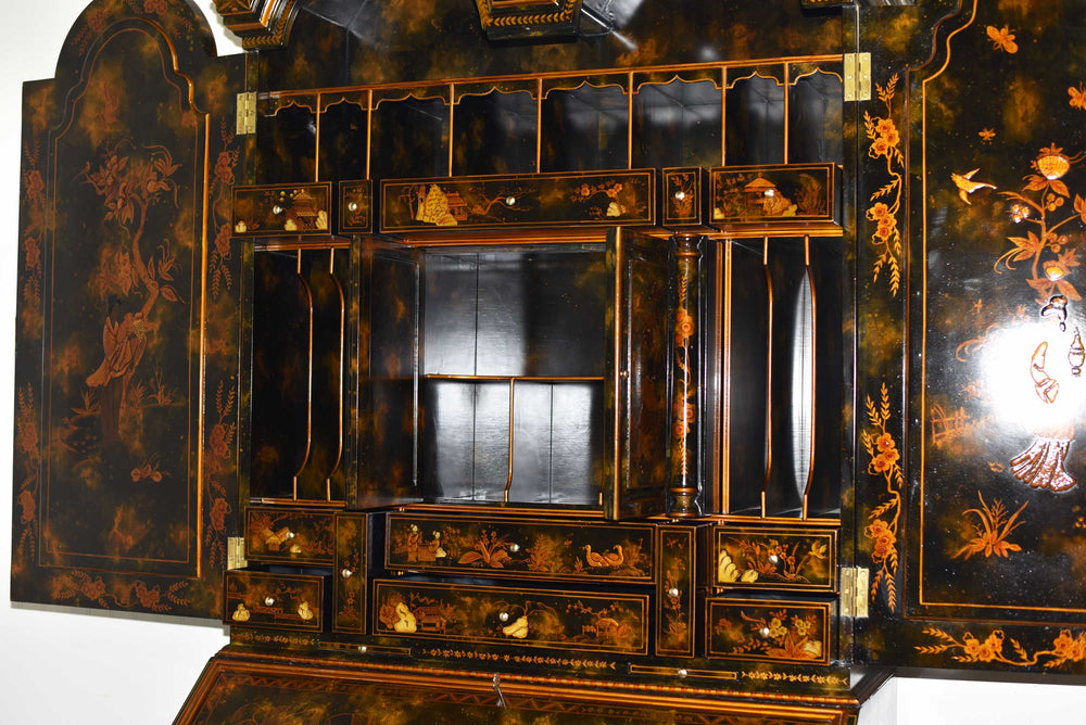 Mid Century Chinoiserie Slant Front Secretary Desk by Maitland Smith