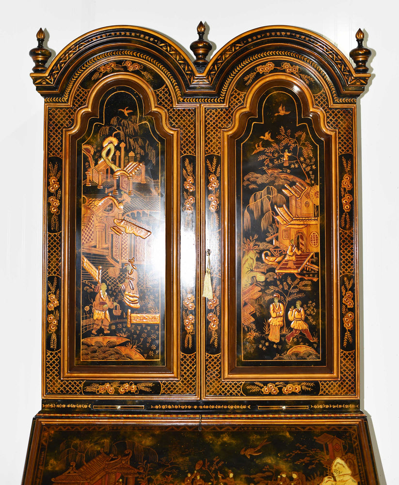 Mid Century Chinoiserie Slant Front Secretary Desk by Maitland Smith