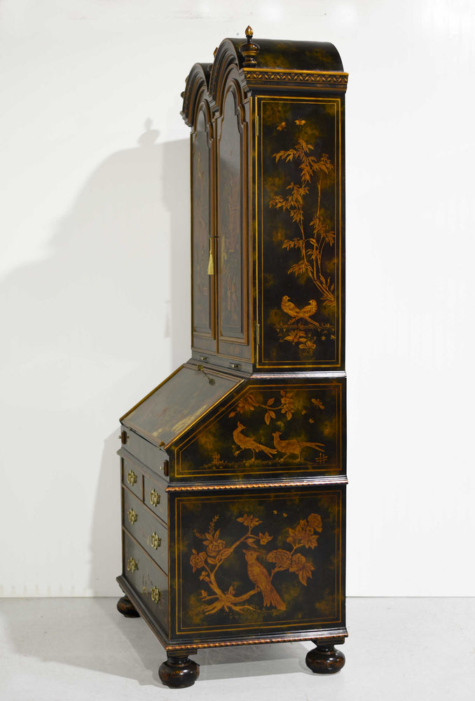 Mid Century Chinoiserie Slant Front Secretary Desk by Maitland Smith