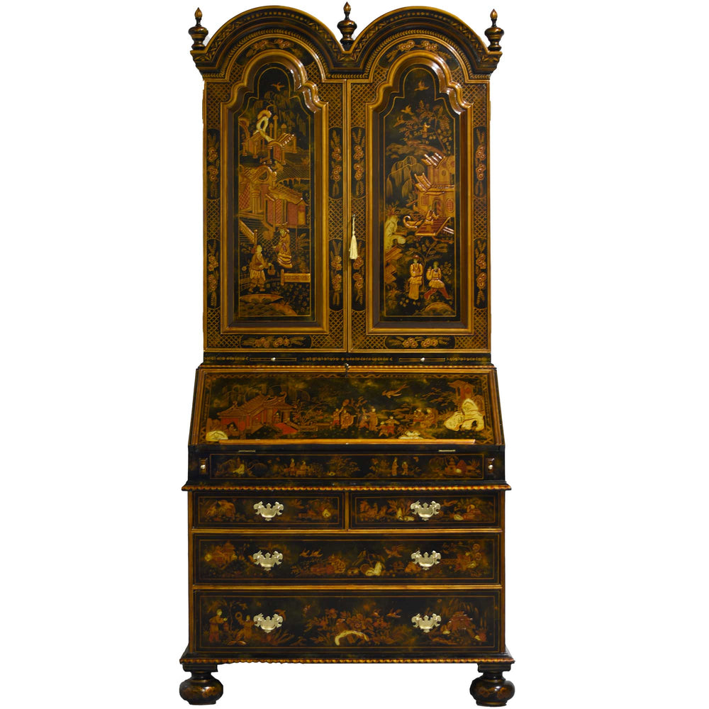 Mid Century Chinoiserie Slant Front Secretary Desk by Maitland Smith