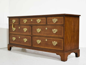 Mid Century Georgian Banded 18th Century Portfolio Collection Dresser by Henredon