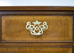 Mid Century Georgian Banded 18th Century Portfolio Collection Dresser by Henredon